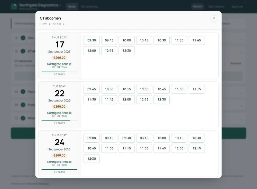 Patient Booking PWA